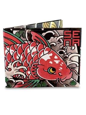 Dynomighty Tyvek Koi Tattoo Mighty Wallet - Brand New